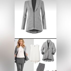 CAbi Style #5300 Drop-off Gray Jacket Size Small EUC